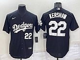 Dodgers 22 Clayton Kershaw Black Nike Turn Back The Clock Cool Base Jerseys,baseball caps,new era cap wholesale,wholesale hats