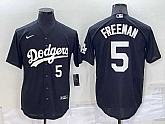 Dodgers 5 Freddie Freeman Black Nike Turn Back The Clock Cool Base Jersey,baseball caps,new era cap wholesale,wholesale hats