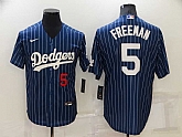 Dodgers 5 Freddie Freeman Blue Nike Throwback Cool Base Jersey,baseball caps,new era cap wholesale,wholesale hats