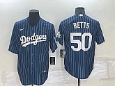 Dodgers 50 Mookie Betts Blue Nike Throwback Cool Base Jersey,baseball caps,new era cap wholesale,wholesale hats
