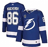 Lightning 86 Nikita Kucherov Blue 2022 Stanley Cup Final Patch Adidas Jersey,baseball caps,new era cap wholesale,wholesale hats