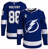 Lightning 88 Andrei Vasilevskiy Blue 2022 Stanley Cup Final Patch Adidas Jersey,baseball caps,new era cap wholesale,wholesale hats