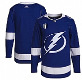 Lightning Blank Blue 2022 Stanley Cup Final Patch Adidas Jersey,baseball caps,new era cap wholesale,wholesale hats