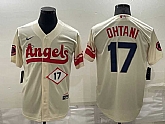 Angels 17 Shohei Ohtani Cream 2022 City Connect Cool Base Jersey,baseball caps,new era cap wholesale,wholesale hats