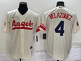 Angels 4 Andrew Velazquez Cream Nike 2022 City Connect Cool Base Jerseys,baseball caps,new era cap wholesale,wholesale hats