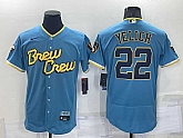 Brewers 22 Christian Yelich Blue Nike 2022 City Connect Flexbase Jerseys,baseball caps,new era cap wholesale,wholesale hats