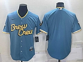 Brewers Blank Blue Nike 2022 City Connect Cool Base Jersey,baseball caps,new era cap wholesale,wholesale hats