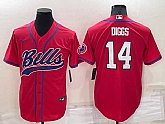 Buffalo Bills 14 Stefon Diggs Red Men's Stitched Cool Base Nike Baseball Jersey,baseball caps,new era cap wholesale,wholesale hats