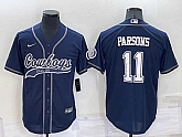 Dallas Cowboys 11 Micah Parsons Navy Blue Men's Stitched Cool Base Nike Baseball Jersey,baseball caps,new era cap wholesale,wholesale hats