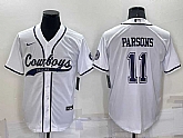 Dallas Cowboys 11 Micah Parsons White Men's Stitched Cool Base Nike Baseball Jersey,baseball caps,new era cap wholesale,wholesale hats