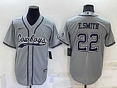 Dallas Cowboys 22 Emmitt Smith Grey Men's Stitched Cool Base Nike Baseball Jersey,baseball caps,new era cap wholesale,wholesale hats