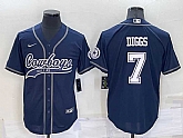 Dallas Cowboys 7 Trevon Diggs Navy Blue Men's Stitched Cool Base Nike Baseball Jersey,baseball caps,new era cap wholesale,wholesale hats