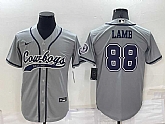 Dallas Cowboys 88 CeeDee Lamb Grey Men's Stitched Cool Base Nike Baseball Jersey,baseball caps,new era cap wholesale,wholesale hats