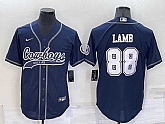 Dallas Cowboys 88 CeeDee Lamb Navy Blue Men's Stitched Cool Base Nike Baseball Jersey,baseball caps,new era cap wholesale,wholesale hats