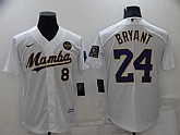 Los Angeles Lakers #8 #24 Kobe Bryant Mamba White Men's Stitched Cool Base Nike Baseball Jersey,baseball caps,new era cap wholesale,wholesale hats