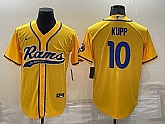 Los Angeles Rams 10 Cooper Kupp Yellow Men's Stitched Cool Base Nike Baseball Jersey,baseball caps,new era cap wholesale,wholesale hats