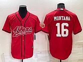 San Francisco 49ers 16 Joe Montana Red Men's Stitched Cool Base Nike Baseball Jersey,baseball caps,new era cap wholesale,wholesale hats