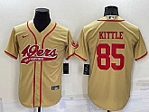 San Francisco 49ers 85 George Kittle Gold Men's Stitched Cool Base Nike Baseball Jersey,baseball caps,new era cap wholesale,wholesale hats