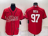 San Francisco 49ers 97 Nick Bosa Red Men's Stitched Cool Base Nike Baseball Jersey,baseball caps,new era cap wholesale,wholesale hats