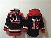 Atlanta Braves #13 Ronald Acuna JR. Navy Red Ageless Must-Have Lace-Up Pullover Hoodie,baseball caps,new era cap wholesale,wholesale hats