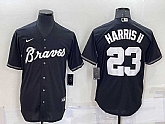 Atlanta Braves #23 Michael Harris II Black Turn Back The Clock Stitched Cool Base Jersey,baseball caps,new era cap wholesale,wholesale hats