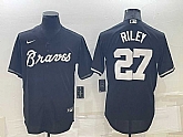 Atlanta Braves #27 Austin Riley Black Turn Back The Clock Stitched Cool Base Jersey,baseball caps,new era cap wholesale,wholesale hats