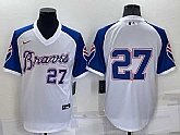 Atlanta Braves #27 Austin Riley White Stitched MLB Throwback Nike Jersey,baseball caps,new era cap wholesale,wholesale hats