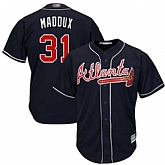 Atlanta Braves #31 Greg Maddux Navy Blue Cool Base Stitched Baseball Jersey,baseball caps,new era cap wholesale,wholesale hats