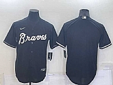 Atlanta Braves Blank Black Cool Base Stitched Baseball Jersey,baseball caps,new era cap wholesale,wholesale hats