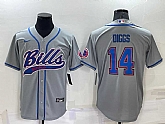 Buffalo Bills #14 Stefon Diggs Grey Men's Stitched Cool Base Nike Baseball Jersey,baseball caps,new era cap wholesale,wholesale hats