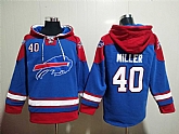 Buffalo Bills #40 Von Miller Blue Ageless Must Have Lace Up Pullover Hoodie,baseball caps,new era cap wholesale,wholesale hats