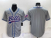 Buffalo Bills Blank Grey Men's Stitched MLB Cool Base Nike Baseball Jersey,baseball caps,new era cap wholesale,wholesale hats
