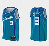 Charlotte Hornets #3 Terry Rozier III Blue 75th Anniversary City Stitched Basketball Jersey Dzhi,baseball caps,new era cap wholesale,wholesale hats
