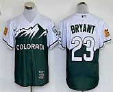 Colorado Rockies #23 Kris Bryant Green 2022 City Connect Cool Base Stitched Jersey,baseball caps,new era cap wholesale,wholesale hats