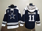 Dallas Cowboys #11 Micah Parsons Navy Blue Ageless Must Have Lace Up Pullover Hoodie,baseball caps,new era cap wholesale,wholesale hats