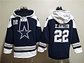 Dallas Cowboys #22 Emmitt Smith Navy Blue Ageless Must Have Lace Up Pullover Hoodie,baseball caps,new era cap wholesale,wholesale hats