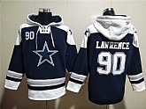 Dallas Cowboys #90 Demarcus Lawrence Navy Blue Ageless Must Have Lace Up Pullover Hoodie,baseball caps,new era cap wholesale,wholesale hats