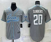 Detroit Lions #20 Barry Sanders Grey Men's Stitched MLB Cool Base Nike Baseball Jersey,baseball caps,new era cap wholesale,wholesale hats