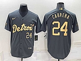 Detroit Tigers #24 Miguel Cabrera Number Grey 2022 All Star Stitched Cool Base Nike Jersey,baseball caps,new era cap wholesale,wholesale hats