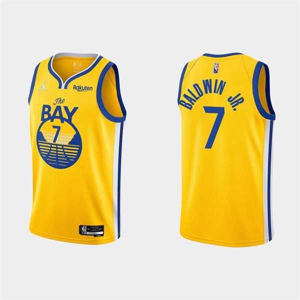 Golden State Warriors #7 Patrick Baldwin Jr. 2022 Yellow Stitched Basketball Jersey Dzhi