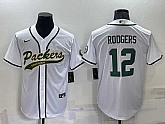 Green Bay Packers #12 Aaron Rodgers White Men's Stitched MLB Cool Base Nike Baseball Jersey,baseball caps,new era cap wholesale,wholesale hats