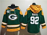 Green Bay Packers #92 Reggie White Green Lace-Up Pullover Hoodie