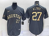 Houston Astros #27 Jose Altuve Number Grey 2022 All Star Stitched Cool Base Nike Jersey,baseball caps,new era cap wholesale,wholesale hats