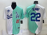 Los Angeles Dodgers #22 Bad Bunny White Green 2022 All Star Cool Base Stitched Baseball Jersey,baseball caps,new era cap wholesale,wholesale hats