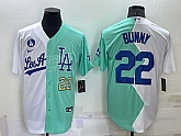 Los Angeles Dodgers #22 Bad Bunny White Green 2022 All Star Cool Base Stitched Baseball Jerseys,baseball caps,new era cap wholesale,wholesale hats