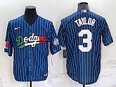 Los Angeles Dodgers #3 Chris Taylor Navy Blue Pinstripe 2020 World Series Cool Base Nike Jersey,baseball caps,new era cap wholesale,wholesale hats
