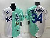 Los Angeles Dodgers #34 Fernando Valenzuela White Green Number 2022 Celebrity Softball Game Cool Base Jersey,baseball caps,new era cap wholesale,wholesale hats
