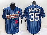 Los Angeles Dodgers #35 Cody Bellinger Number Navy Blue Pinstripe Mexico 2020 World Series Cool Base Nike Jersey,baseball caps,new era cap wholesale,wholesale hats