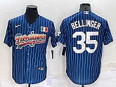 Los Angeles Dodgers #35 Cody Bellinger Rainbow Blue Red Pinstripe Mexico Cool Base Nike Jersey,baseball caps,new era cap wholesale,wholesale hats