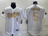 Los Angeles Dodgers #5 Freddie Freeman Number White 2022 All Star Stitched Flexbase Nike Jersey,baseball caps,new era cap wholesale,wholesale hats